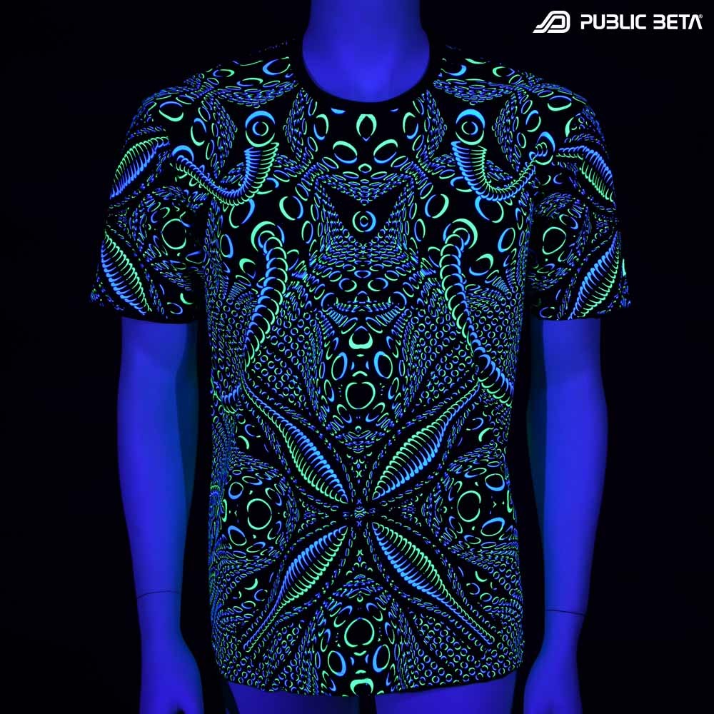 Blacklight PsyArt Printed T-Shirt by Public Beta Wear