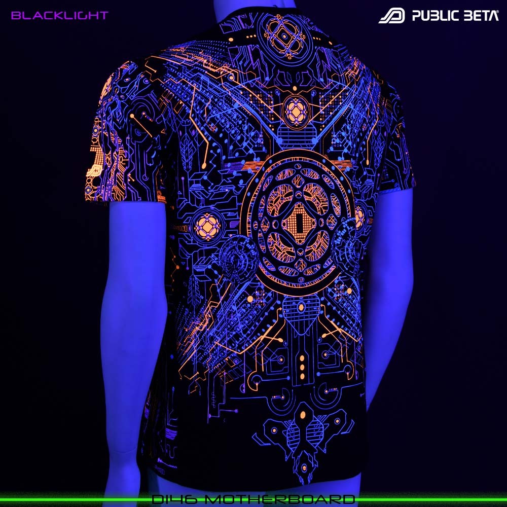 Blacklight T-Shirt. Psyclothing Psytrance festival wear