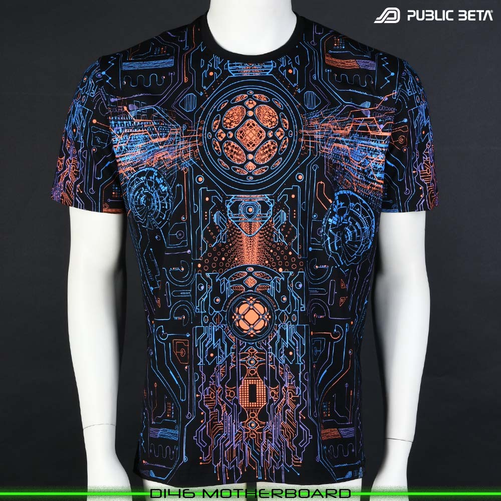 Blacklight T-Shirt. Psyclothing Psytrance festival wear