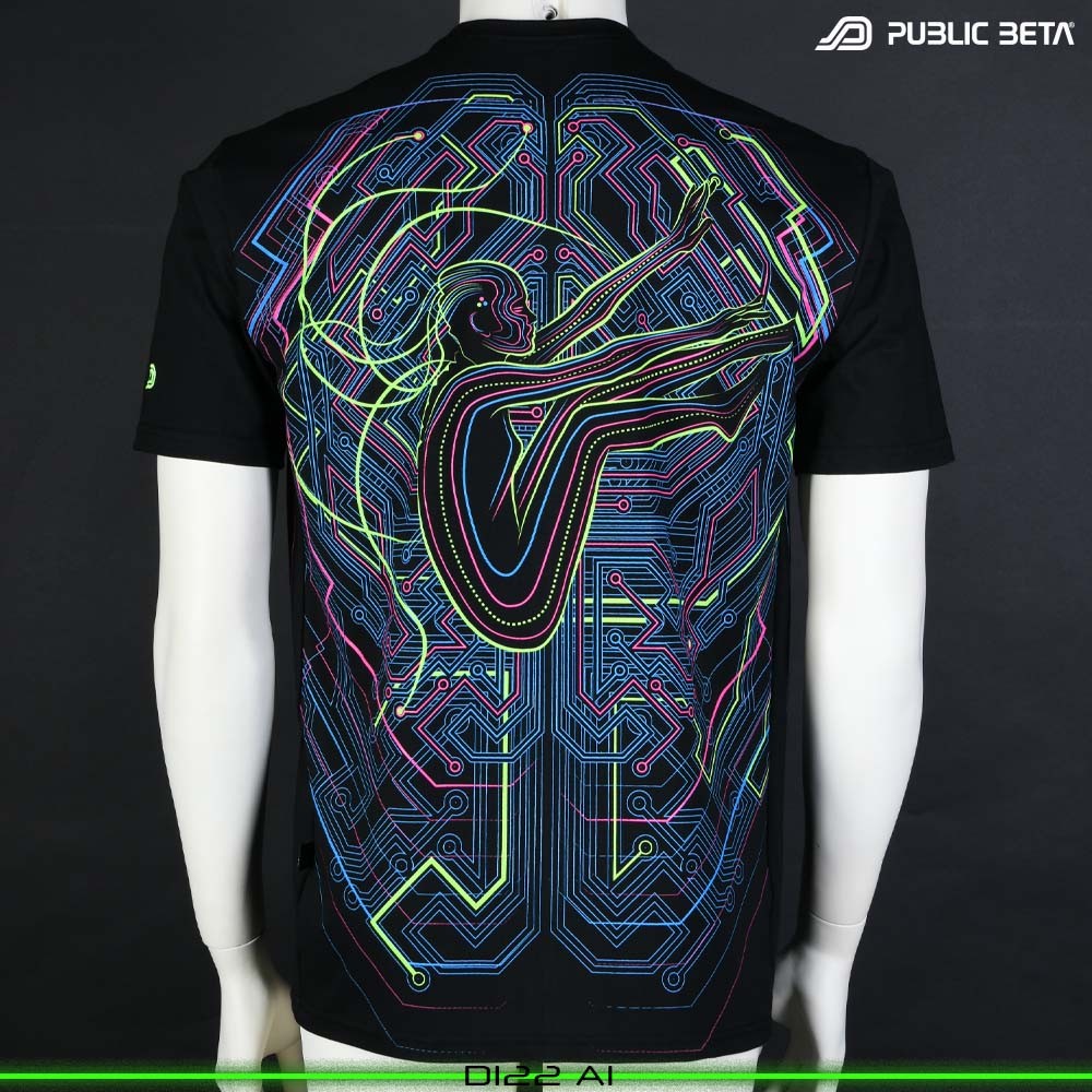 AI Blacklight T-Shirt Psytrance Art on clothing
