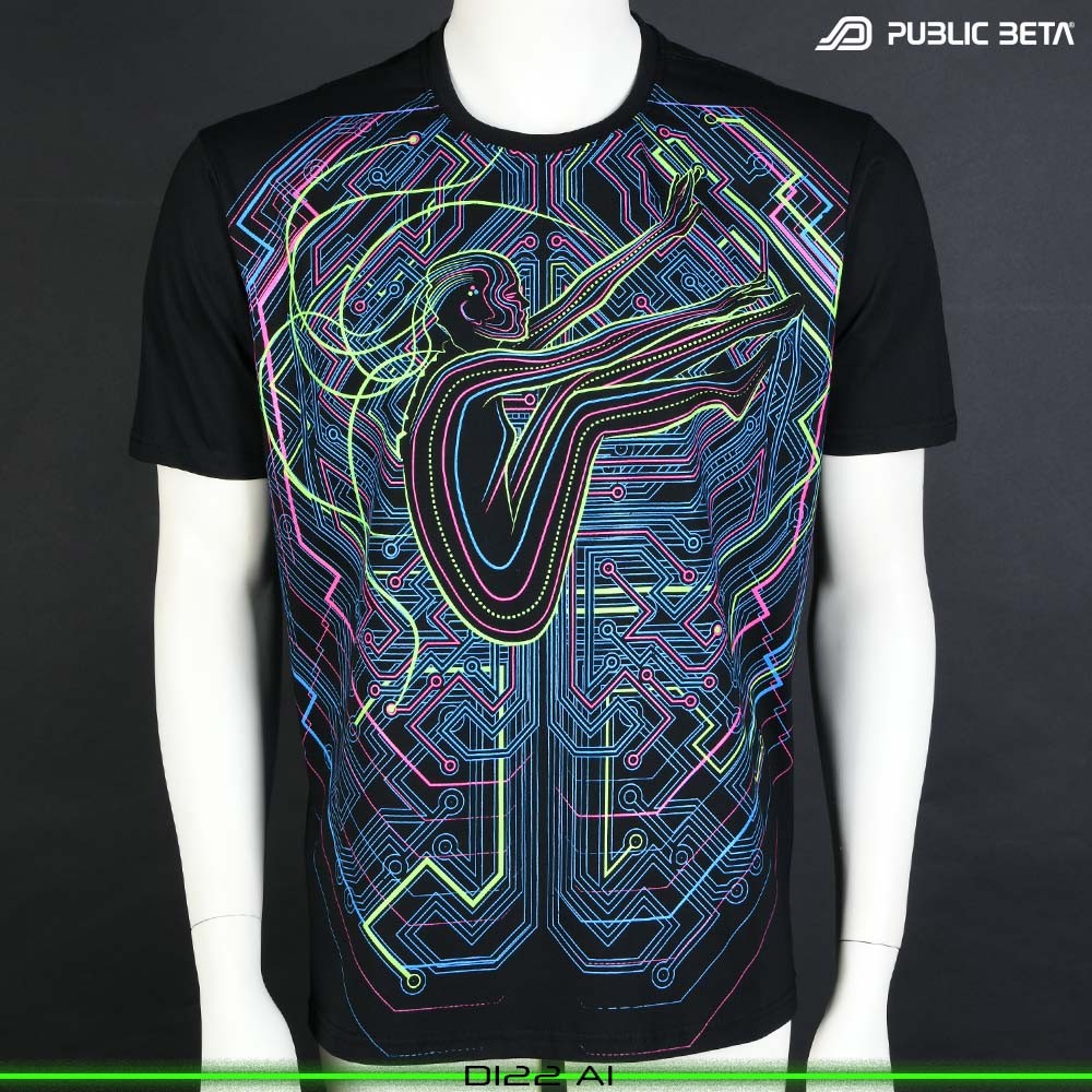 AI Blacklight T-Shirt Psytrance Art on clothing
