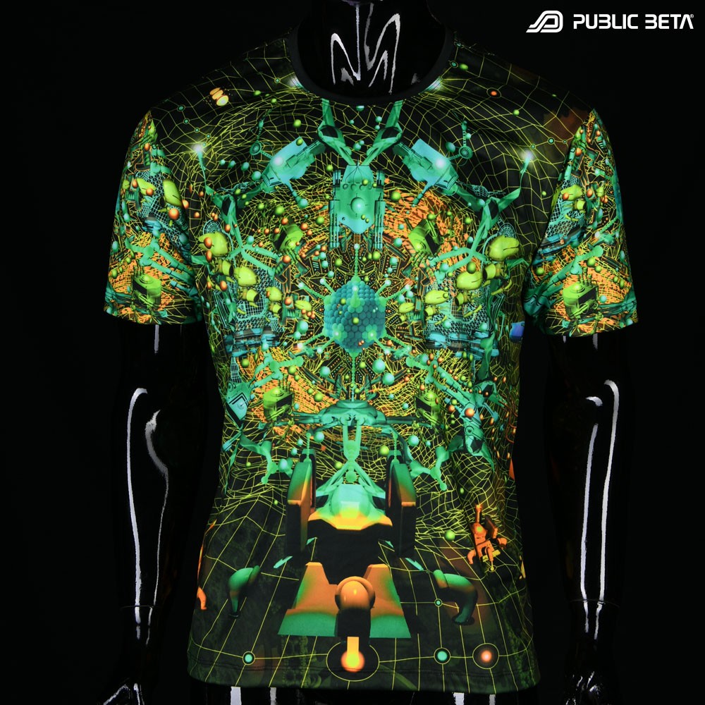 Glow in Blacklight Psy T-Shirt / Neurotunnel D147