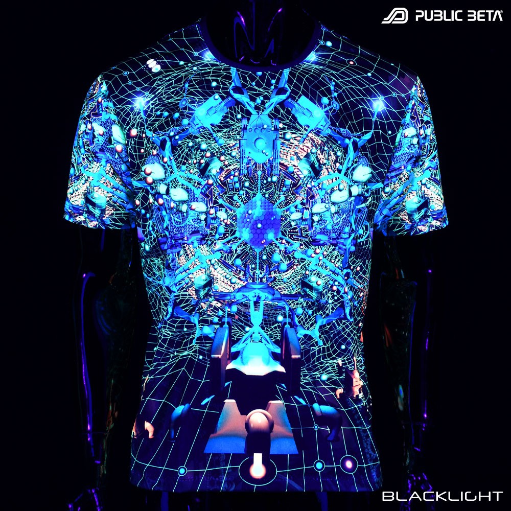 Glow in Blacklight Psy T-Shirt / Neurotunnel D147