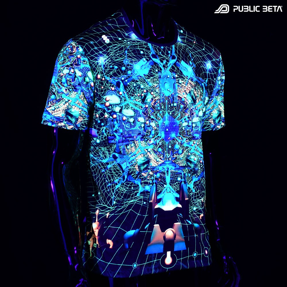 Glow in Blacklight Psy T-Shirt / Neurotunnel D147