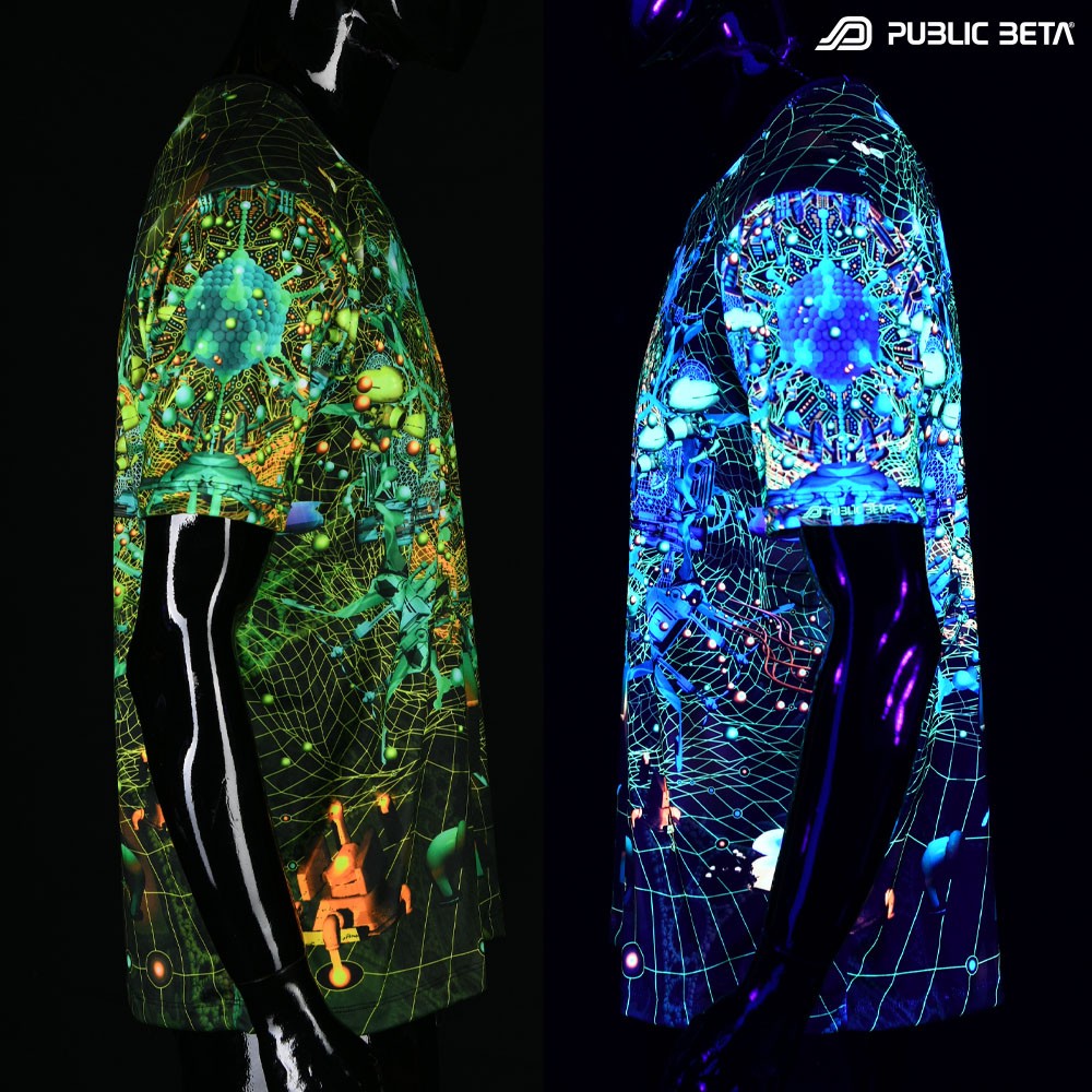 Glow in Blacklight Psy T-Shirt / Neurotunnel D147