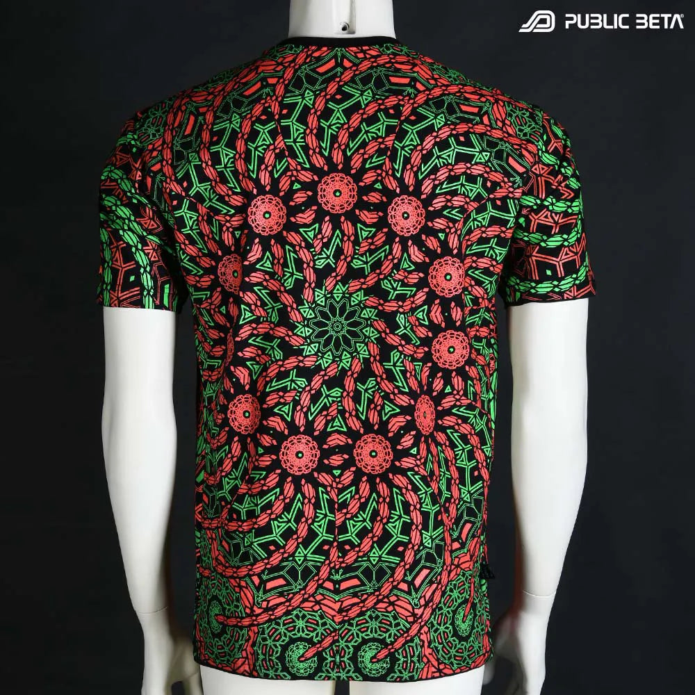 Psychedelic UV Active T-shirt / Full Print / Sequence UV D127