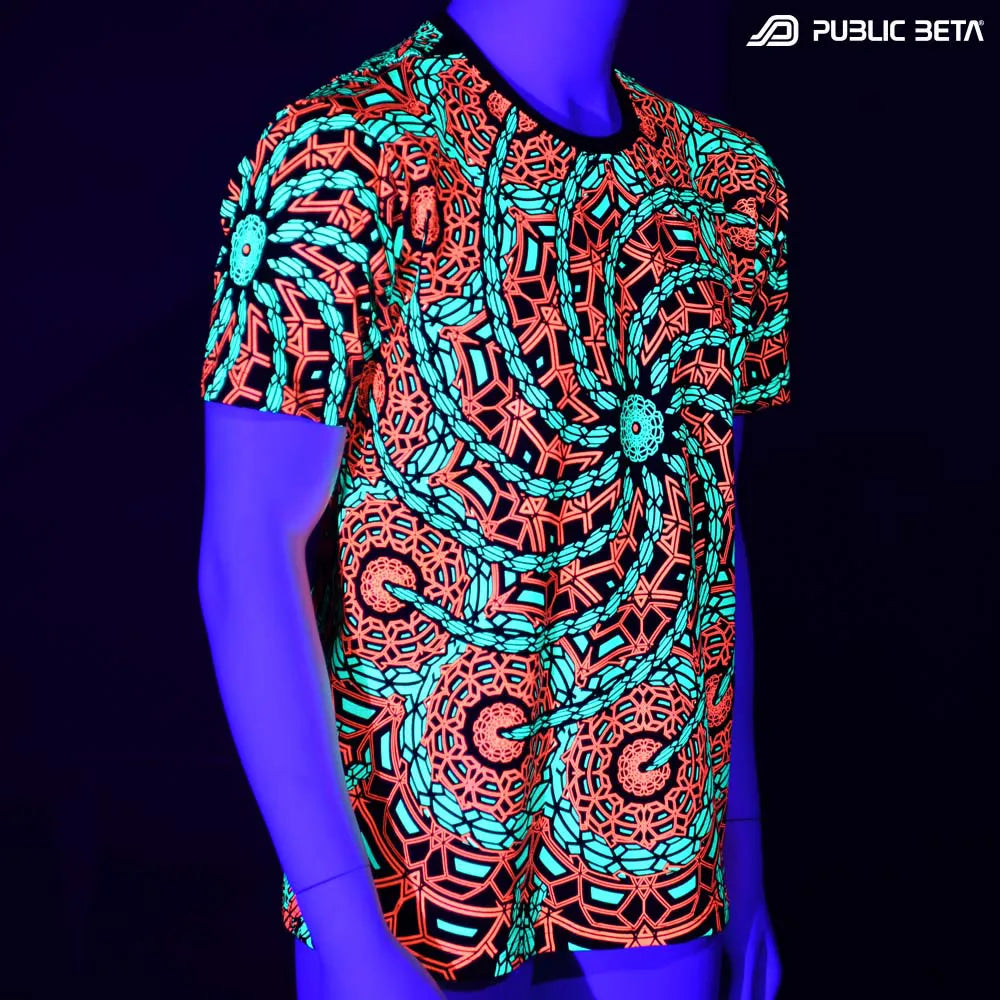 Psychedelic UV Active T-shirt / Full Print / Sequence UV D127