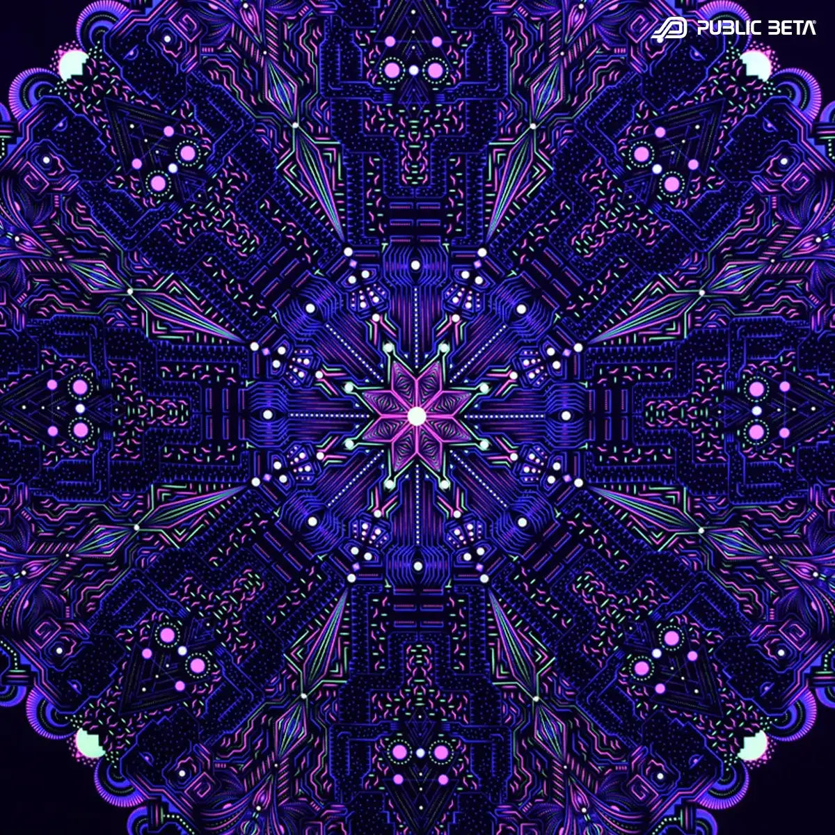 UV reactive psychedelic art print