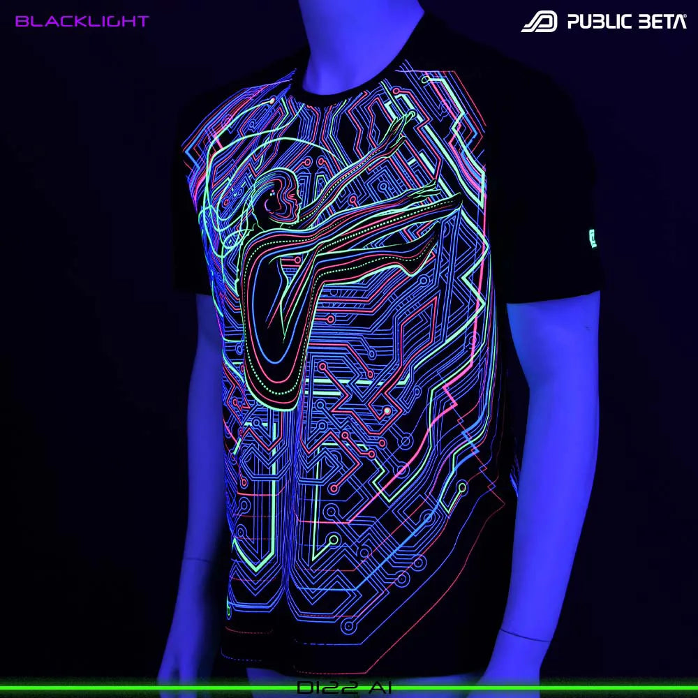 AI UV D122 Glow in Blacklight T-Shirt