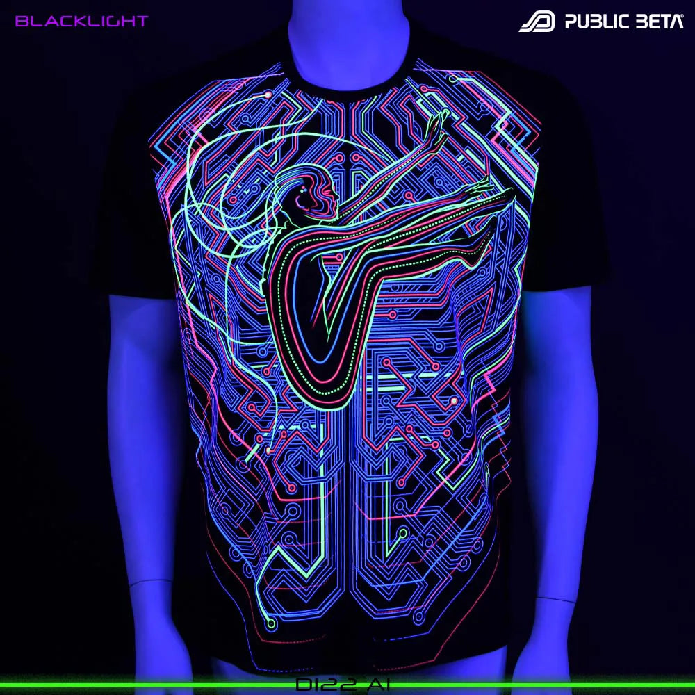 AI UV D122 Glow in Blacklight T-Shirt
