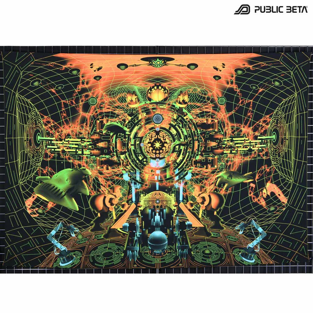 Zion D123 Blacklight Active Tapestry