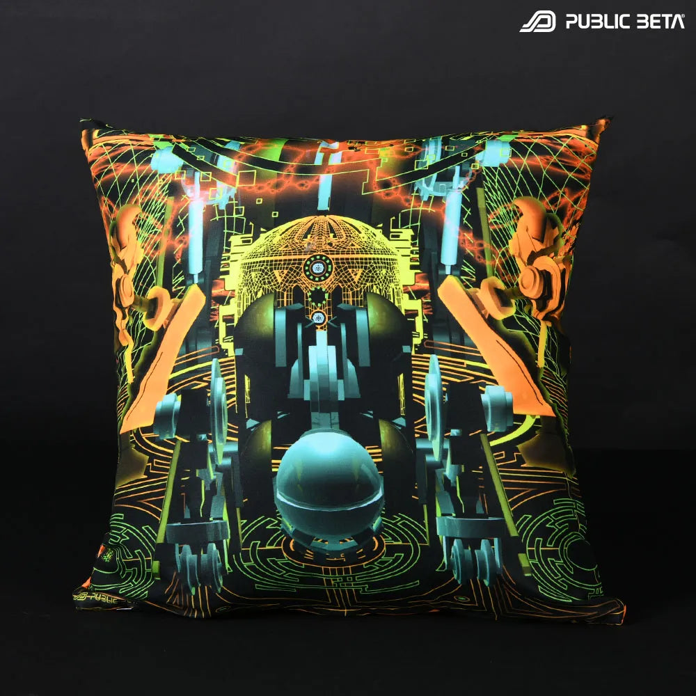 Cushion Cover with UV-reactive graphics 