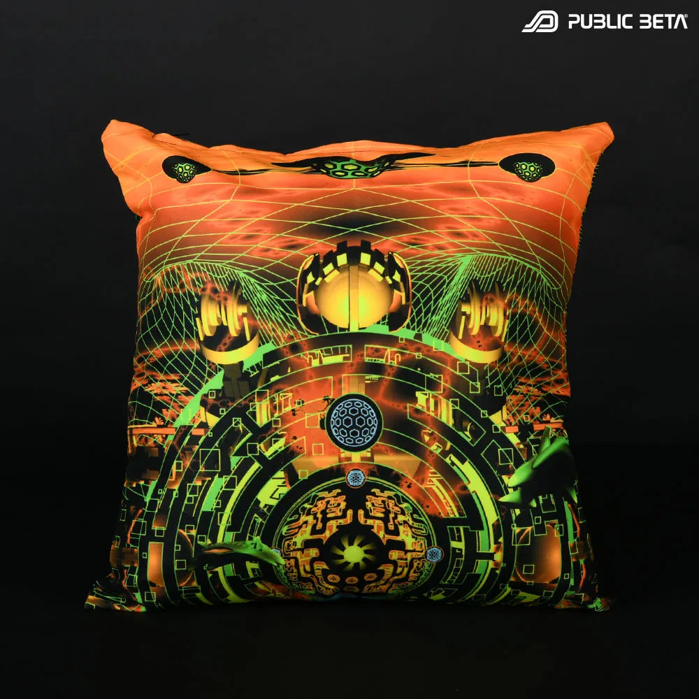 Cushion Cover with UV-reactive graphics 