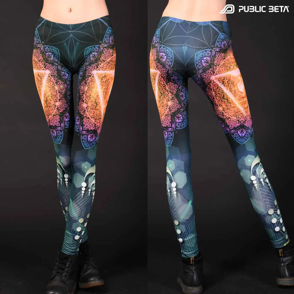 Glow in Blacklight Leggings / TechnoLog D128