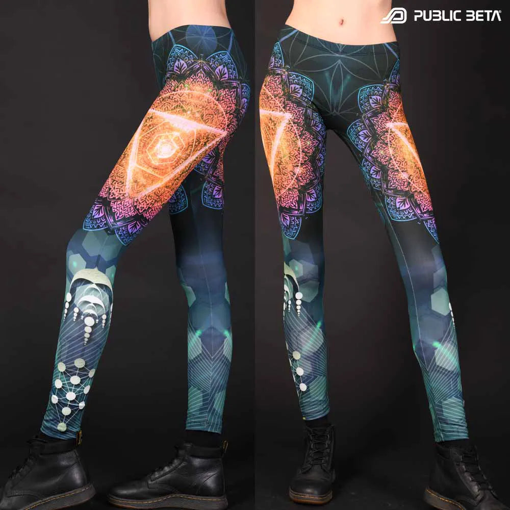 Glow in Blacklight Leggings / TechnoLog D128