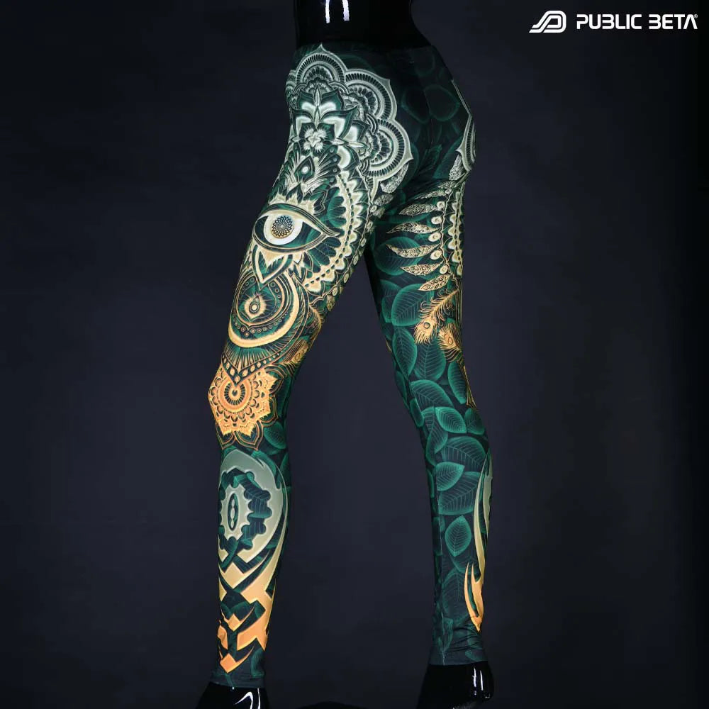 Psychedelic Glow in Blacklight Leggings /CivilEye D129