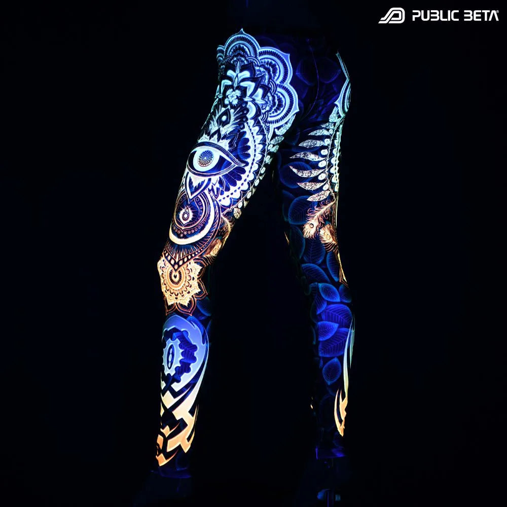 Psychedelic Glow in Blacklight Leggings /CivilEye D129