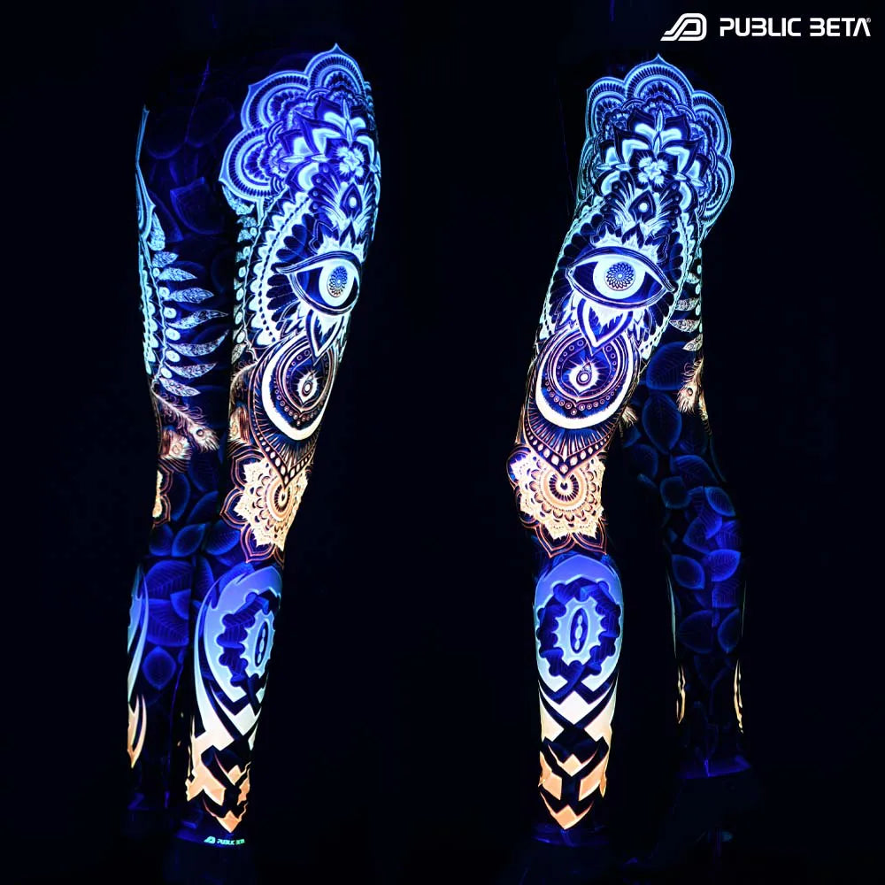 Psychedelic Glow in Blacklight Leggings /CivilEye D129