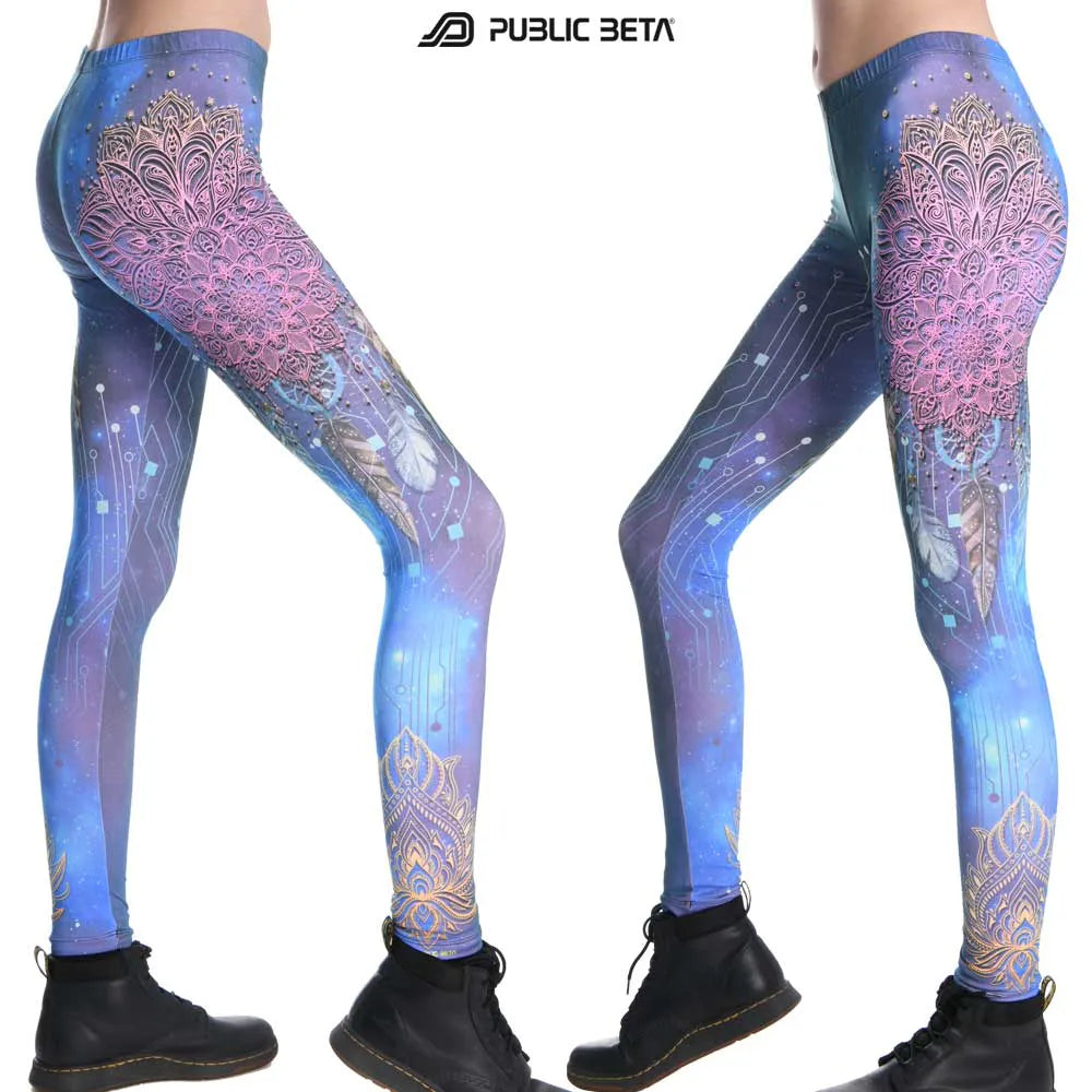 Glow D130 UV Reactive Printed Leggings