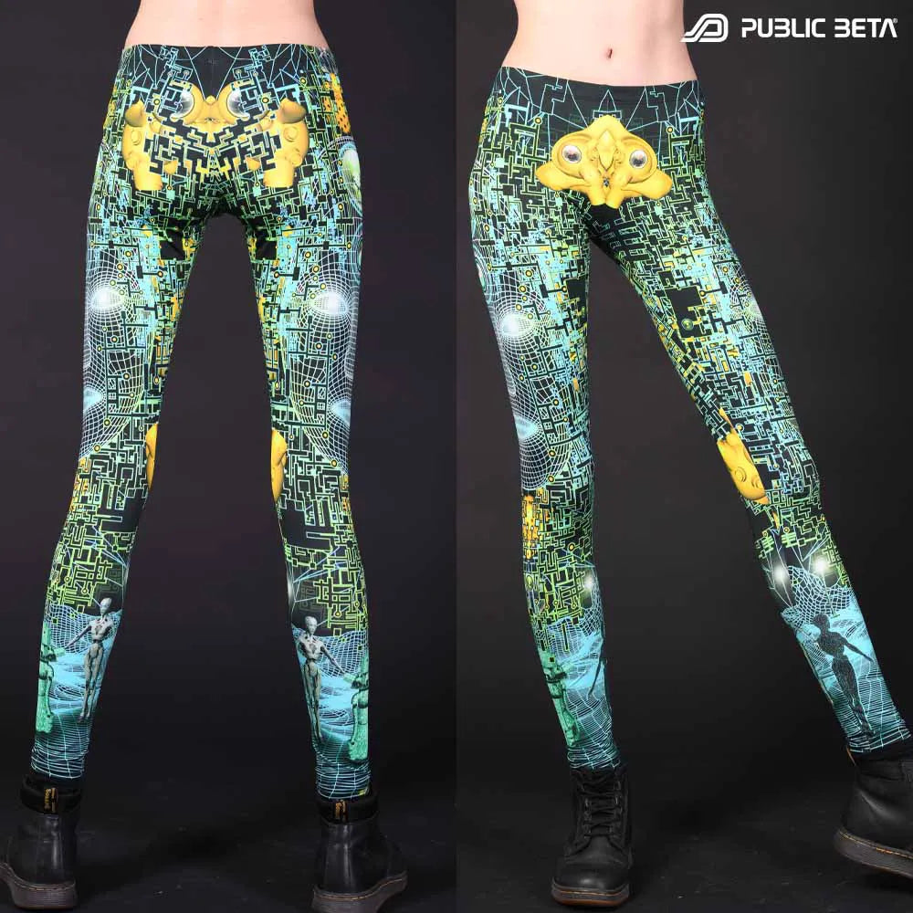 Psychedelic Glow in Blacklight Leggings /Innerverse UV D140