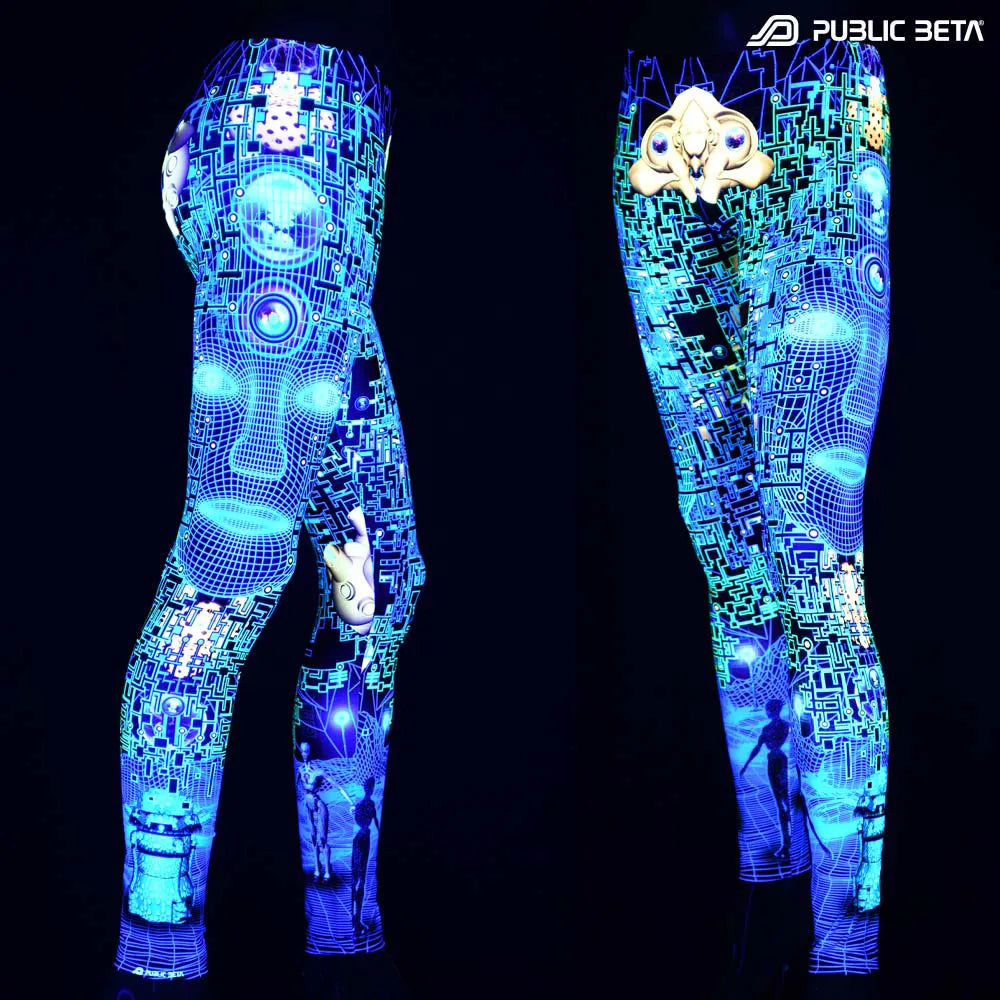 Psychedelic Glow in Blacklight Leggings /Innerverse UV D140