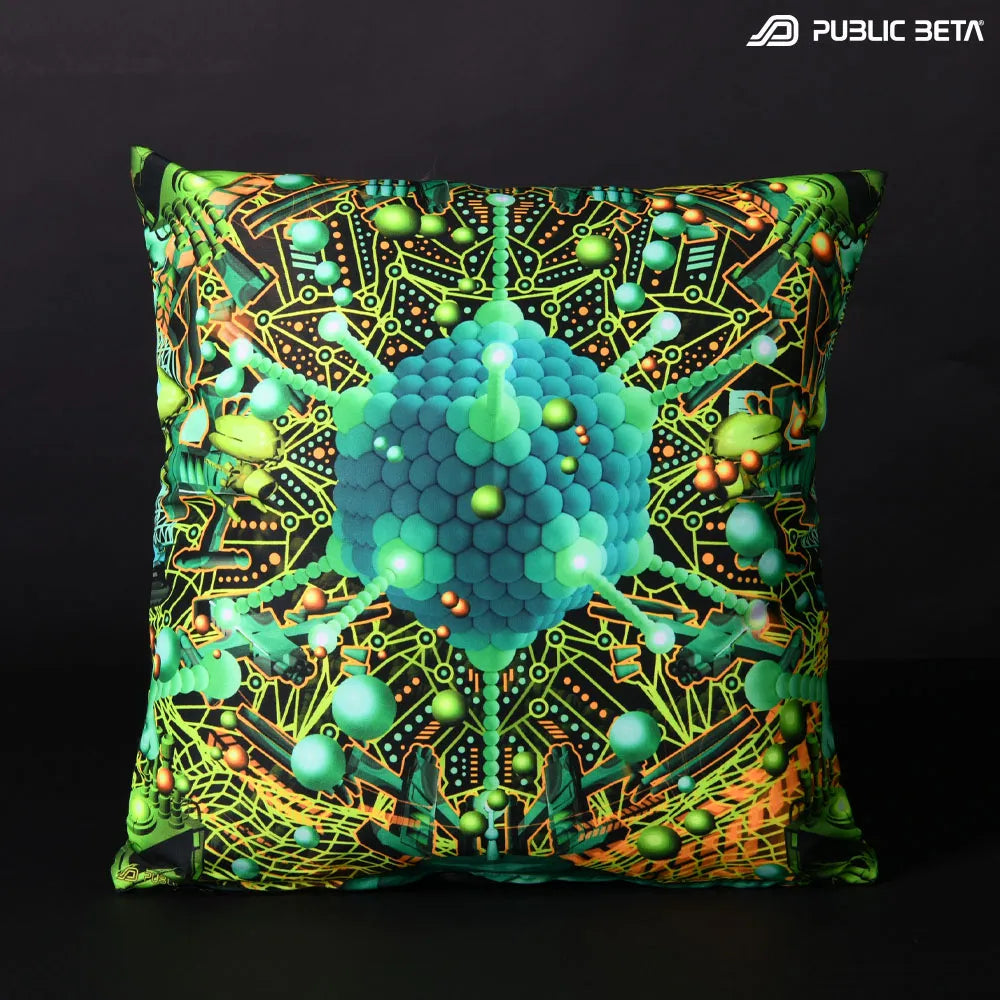 Cushion Cover with UV-reactive graphics 