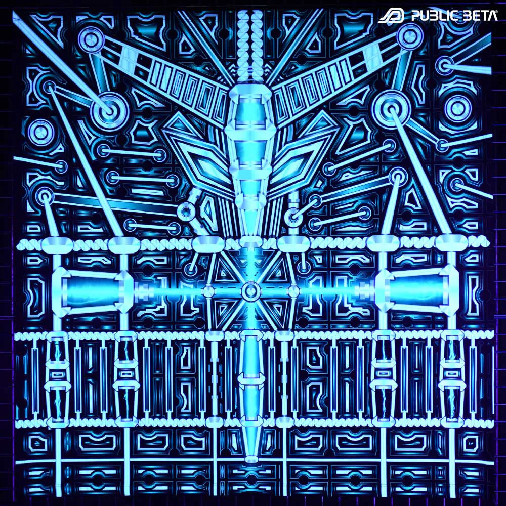 PlazmaHeart D154 Blacklight Active Psyart Tapestry