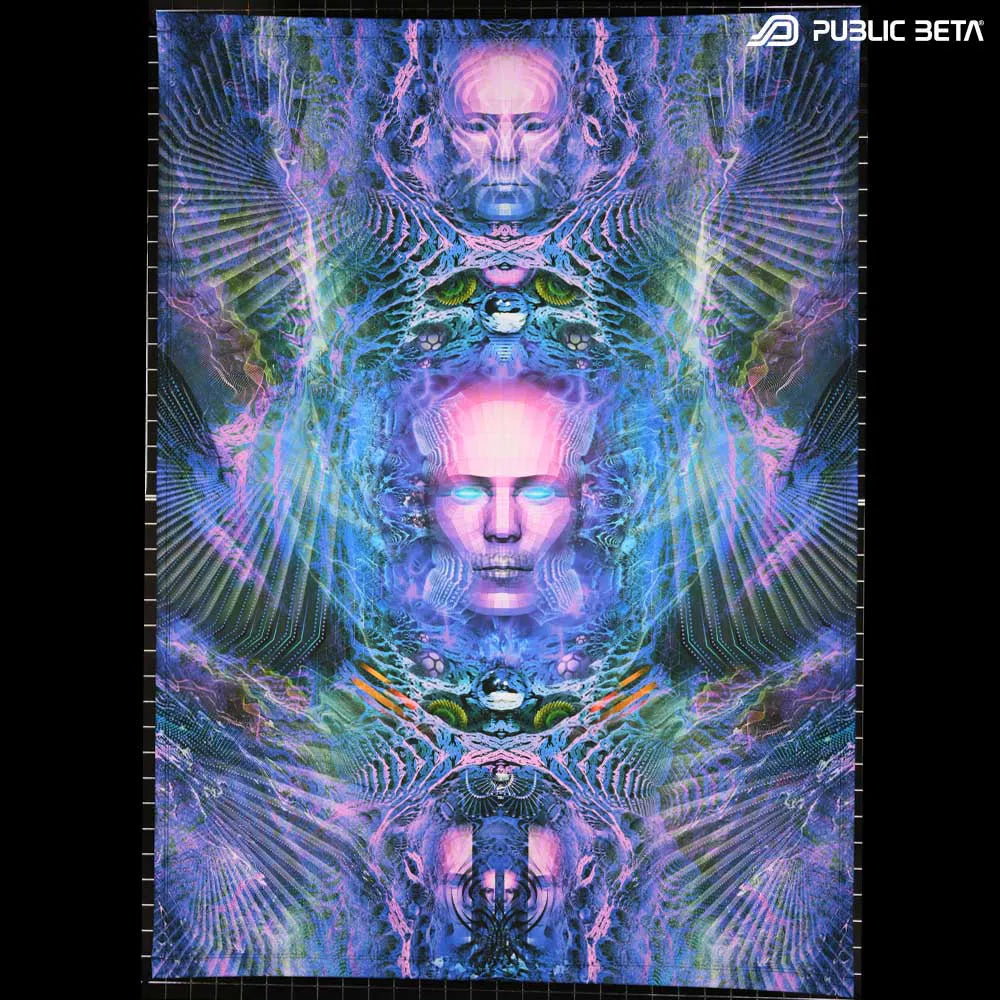 Blacklight Active Art Tapestry / Shamanic Dream D156