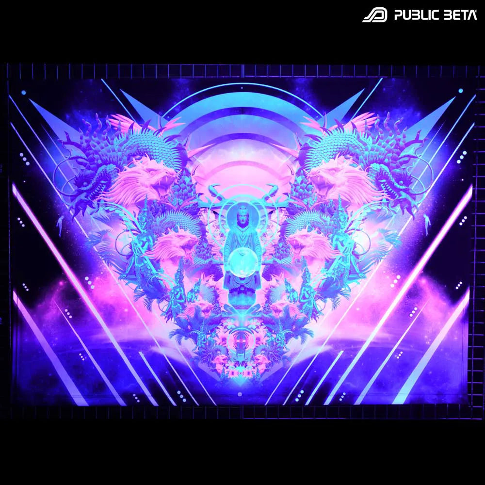Naga D158 Blacklight Active Psyart Tapestry