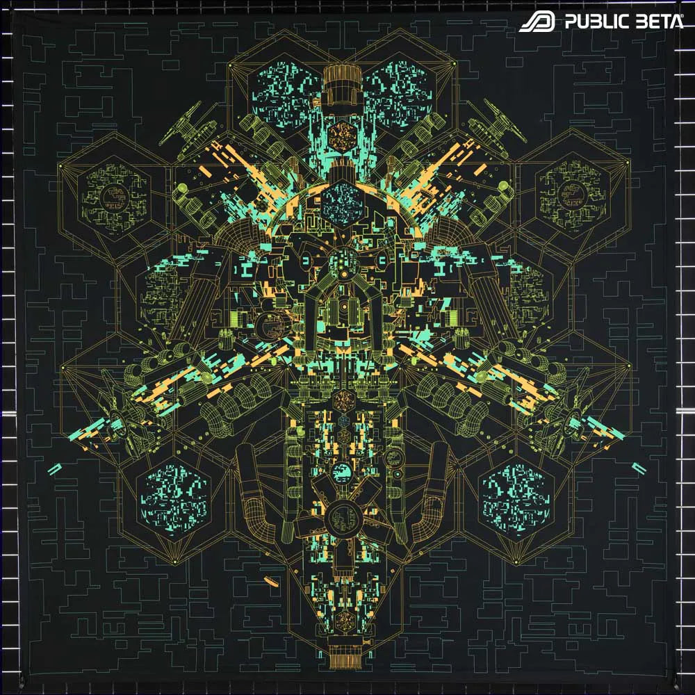 Blacklight Art Wallhanging / Spectral Engine D159 UV
