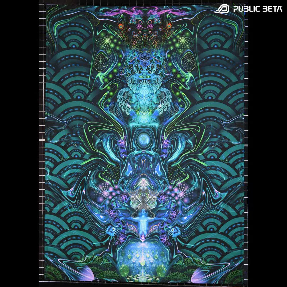 Blacklight Active Art Tapestry / Mind Connection D162