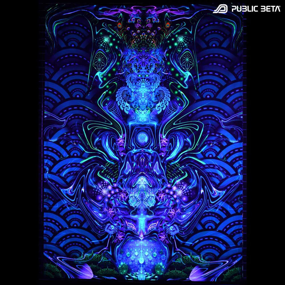 Blacklight Active Art Tapestry / Mind Connection D162