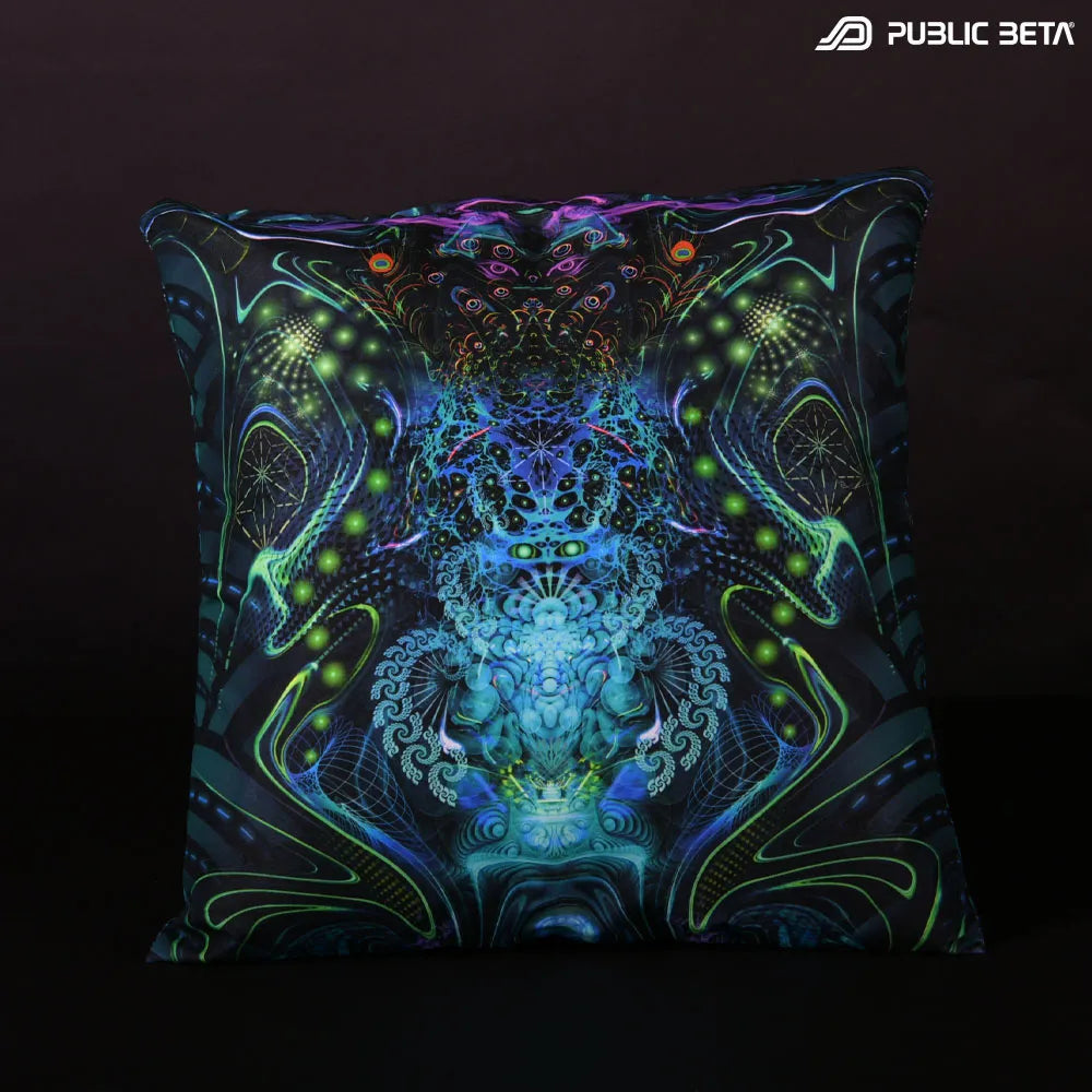 Cushion Cover with UV-reactive graphics 