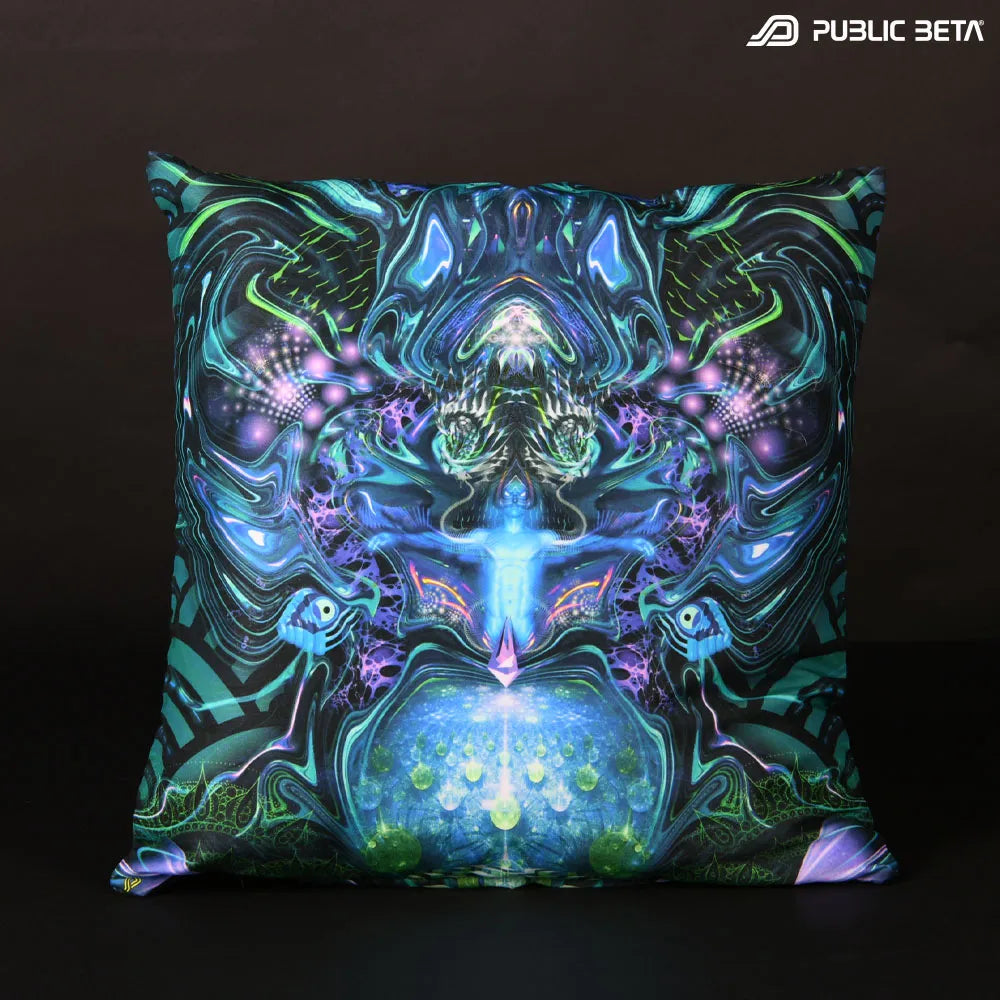 Cushion Cover with UV-reactive graphics 