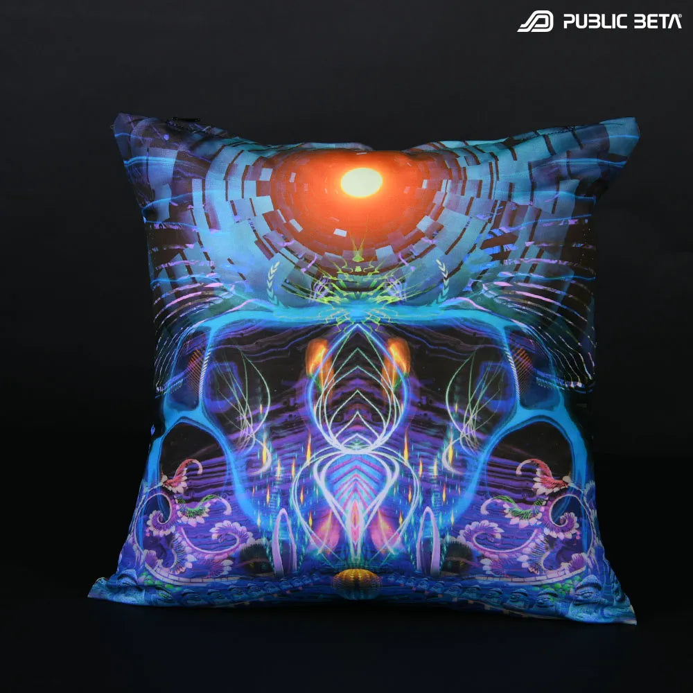 Cushion Cover with UV-reactive graphics 