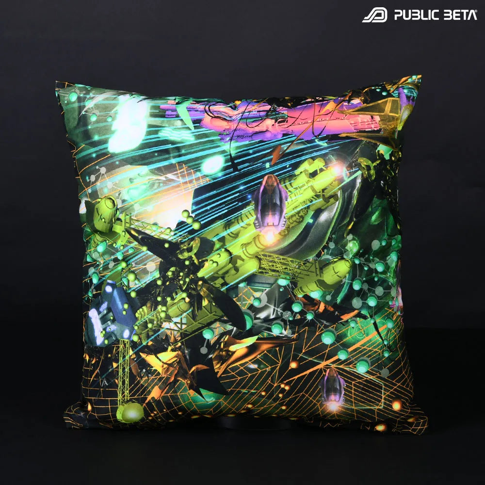 Cushion Cover with UV-reactive graphics 