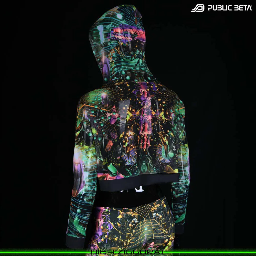 Ziggurat D164 /UV Active Hooded Mesh Top