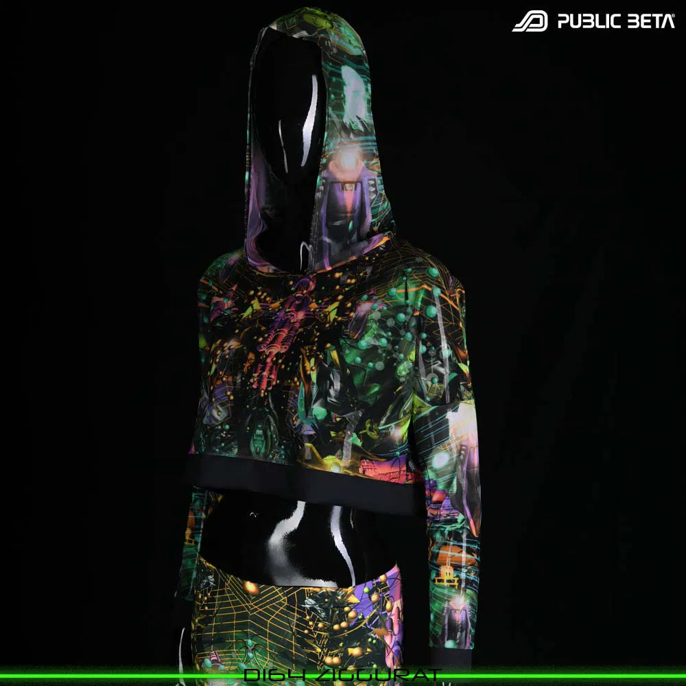 Ziggurat D164 /UV Active Hooded Mesh Top