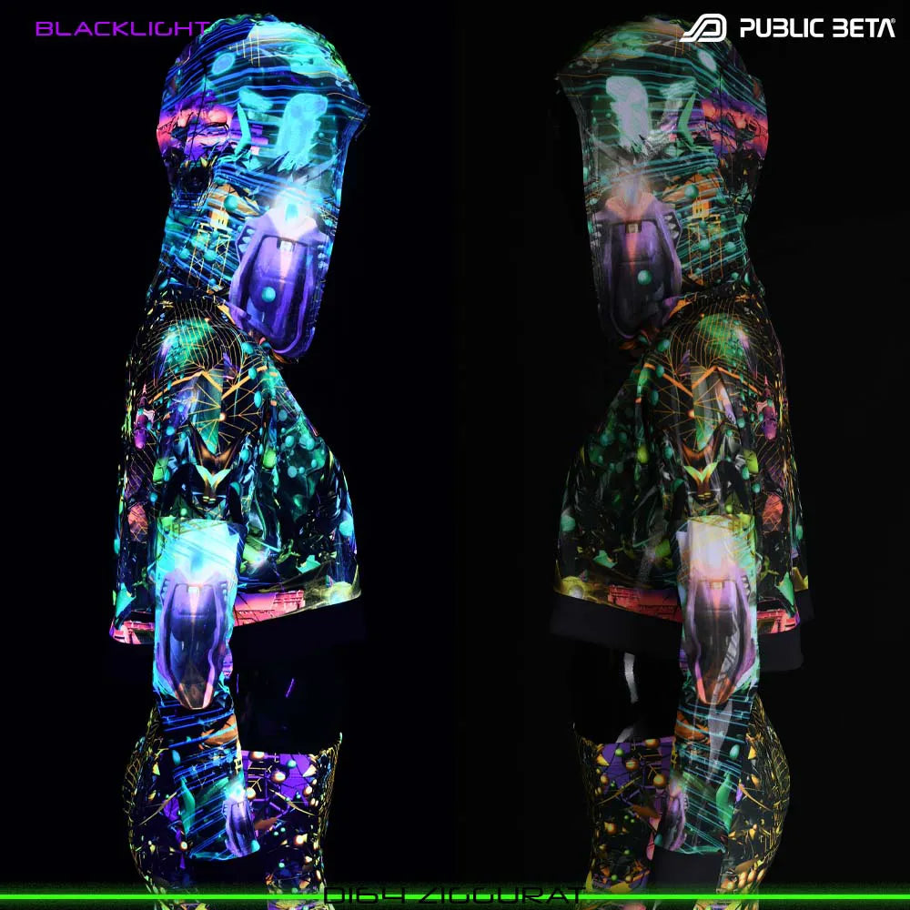 Ziggurat D164 /UV Active Hooded Mesh Top