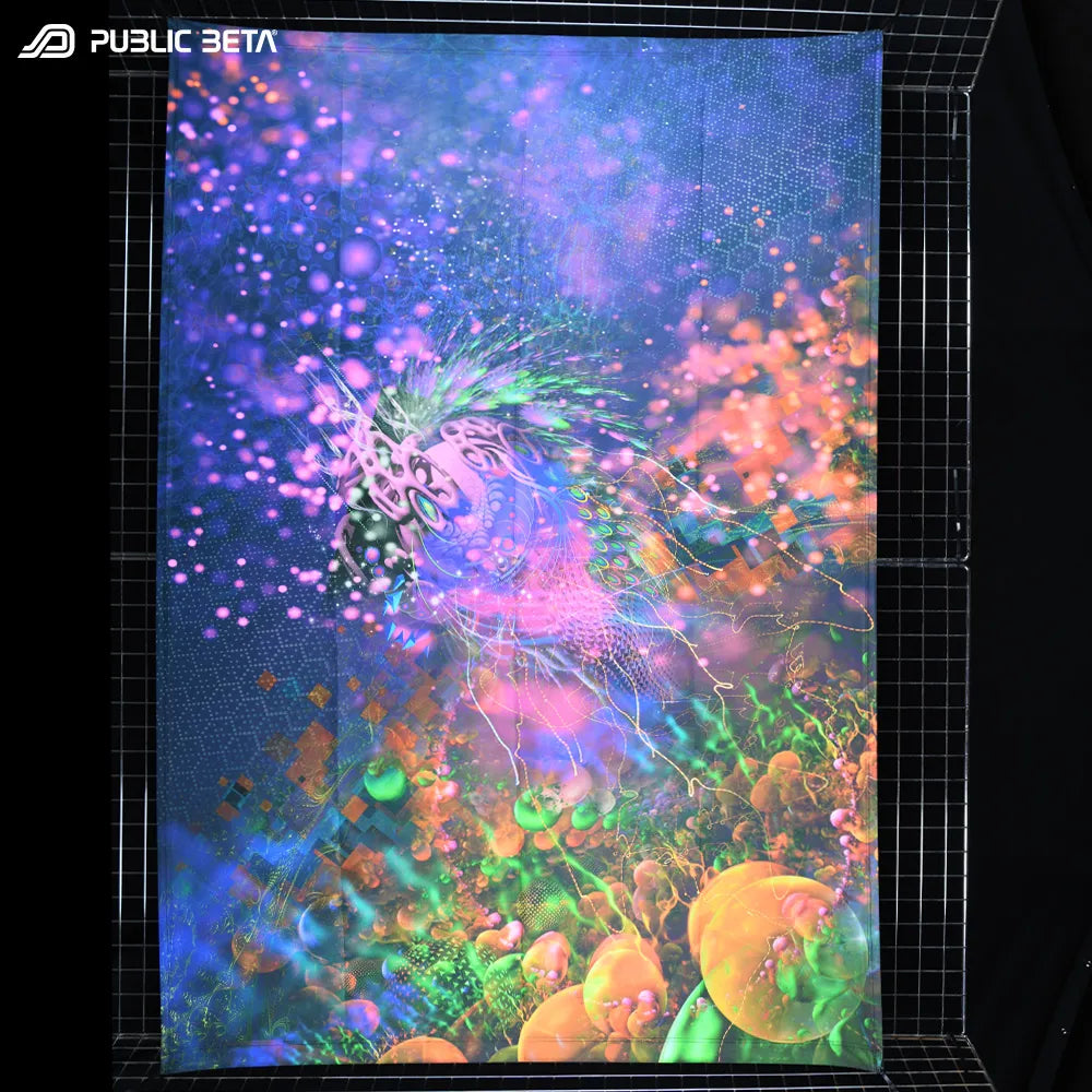 Metamorphosis D169 Blacklight Active Psyart Tapestry