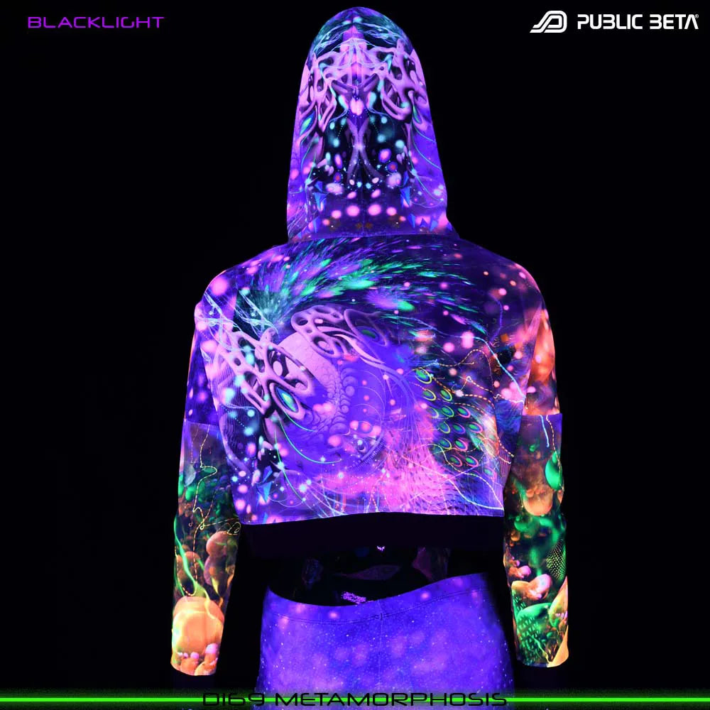 Metamorphosis D169 /UV Active Hooded Mesh Top