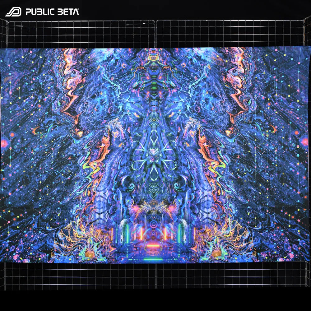 Blacklight Active Art Tapestry / Unknown Dimension D172