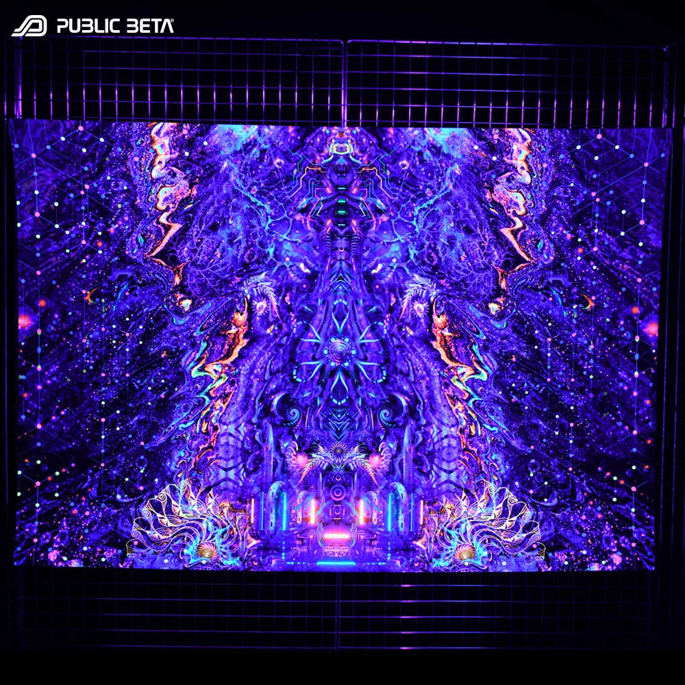 Blacklight Active Art Tapestry / Unknown Dimension D172