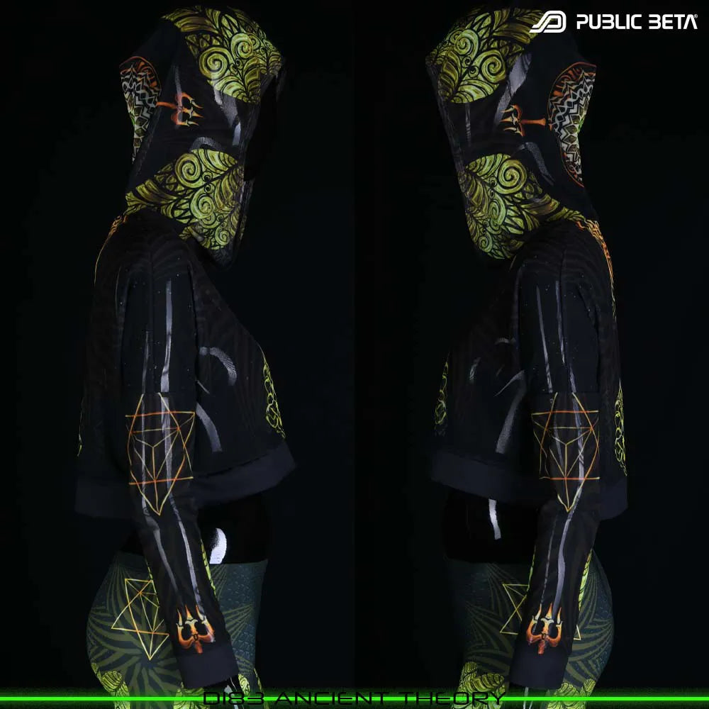 Ancient Theory D183 / Blacklight Active Hooded Mesh Top