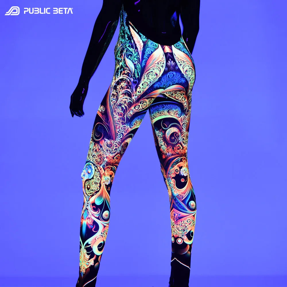 Fractal by Chaos Conzept UV D188 Blacklight Jumpsuit