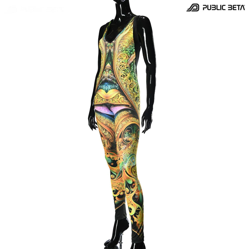 Fractal by Chaos Conzept UV D188 Blacklight Jumpsuit