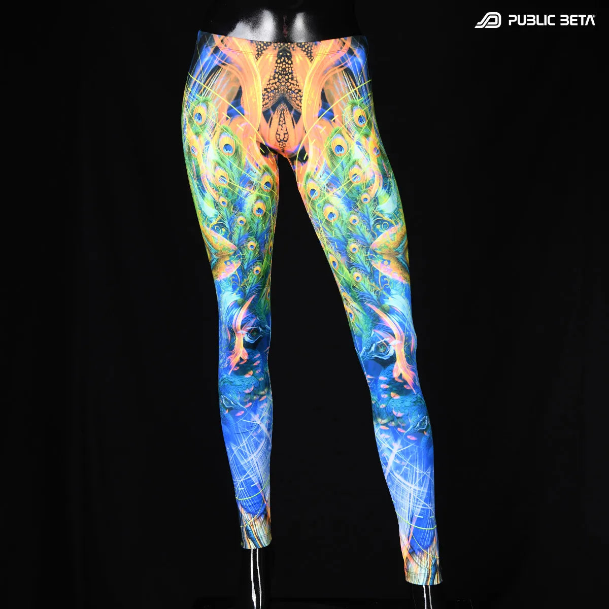 Leggings with uv reactive art print 