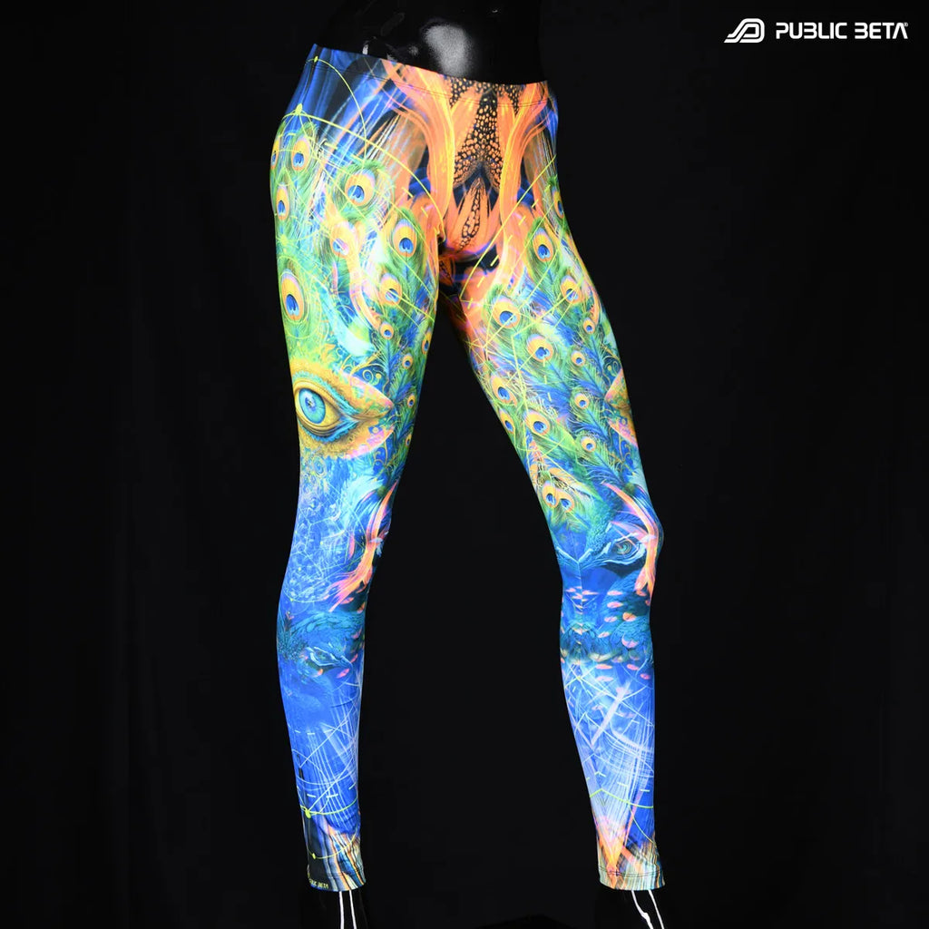 Leggings with uv reactive art print 