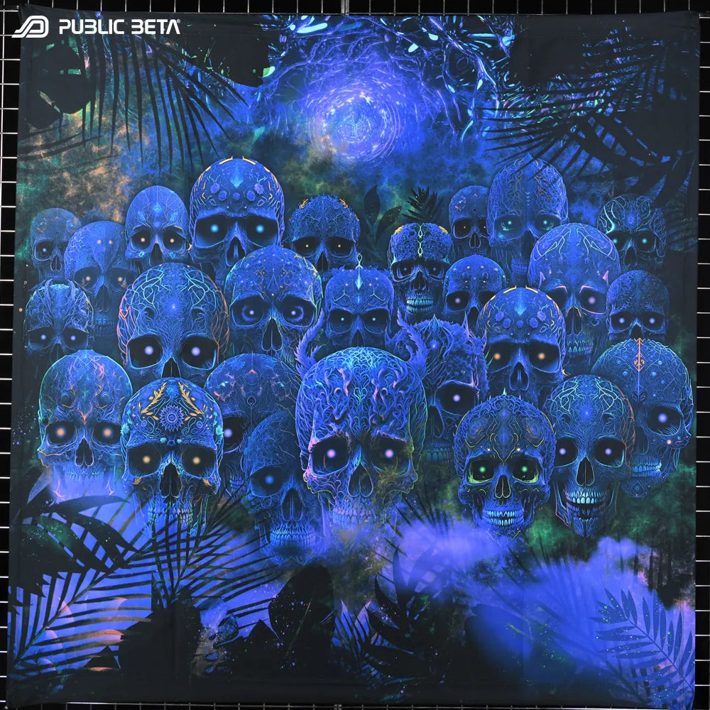 Dark Tribe D206 Blacklight Active Psyart Tapestry