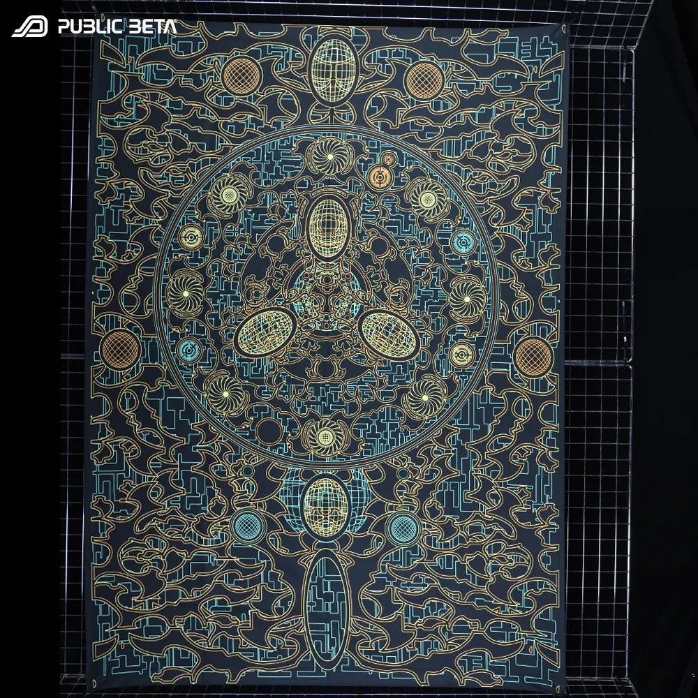 Time Machine D23 Blacklight Active Tapestry